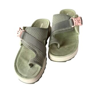 Merrell Alpine Cush Sandals Womens 7 lichen Green Buckle Slide